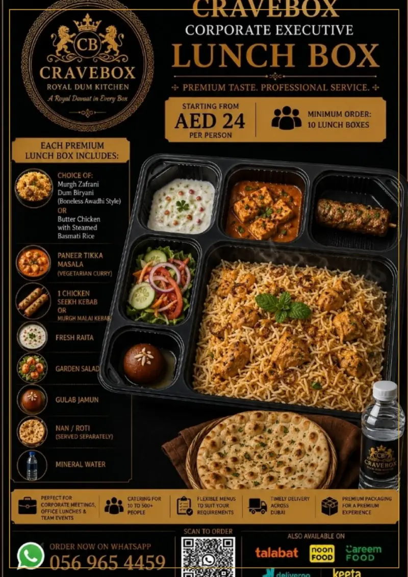 CraveBox corporate executive lunch box